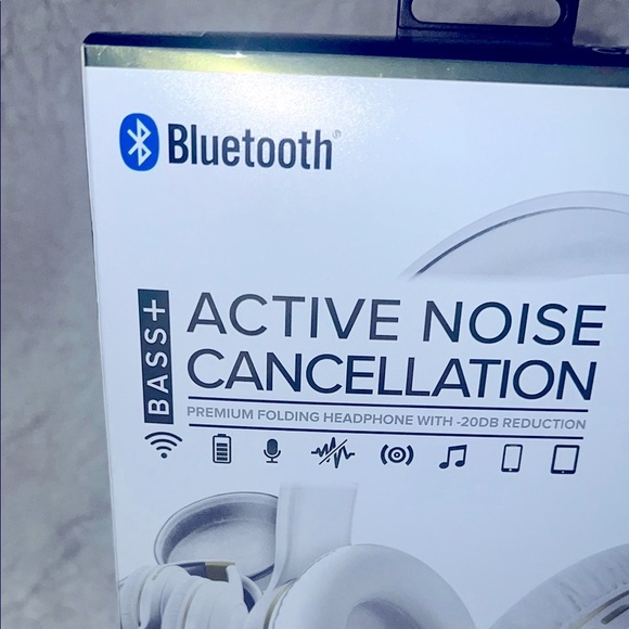 Sentry Over-Ear Headphones White ANC Bluetooth w/noise‎ cancellation - Picture 3 of 16